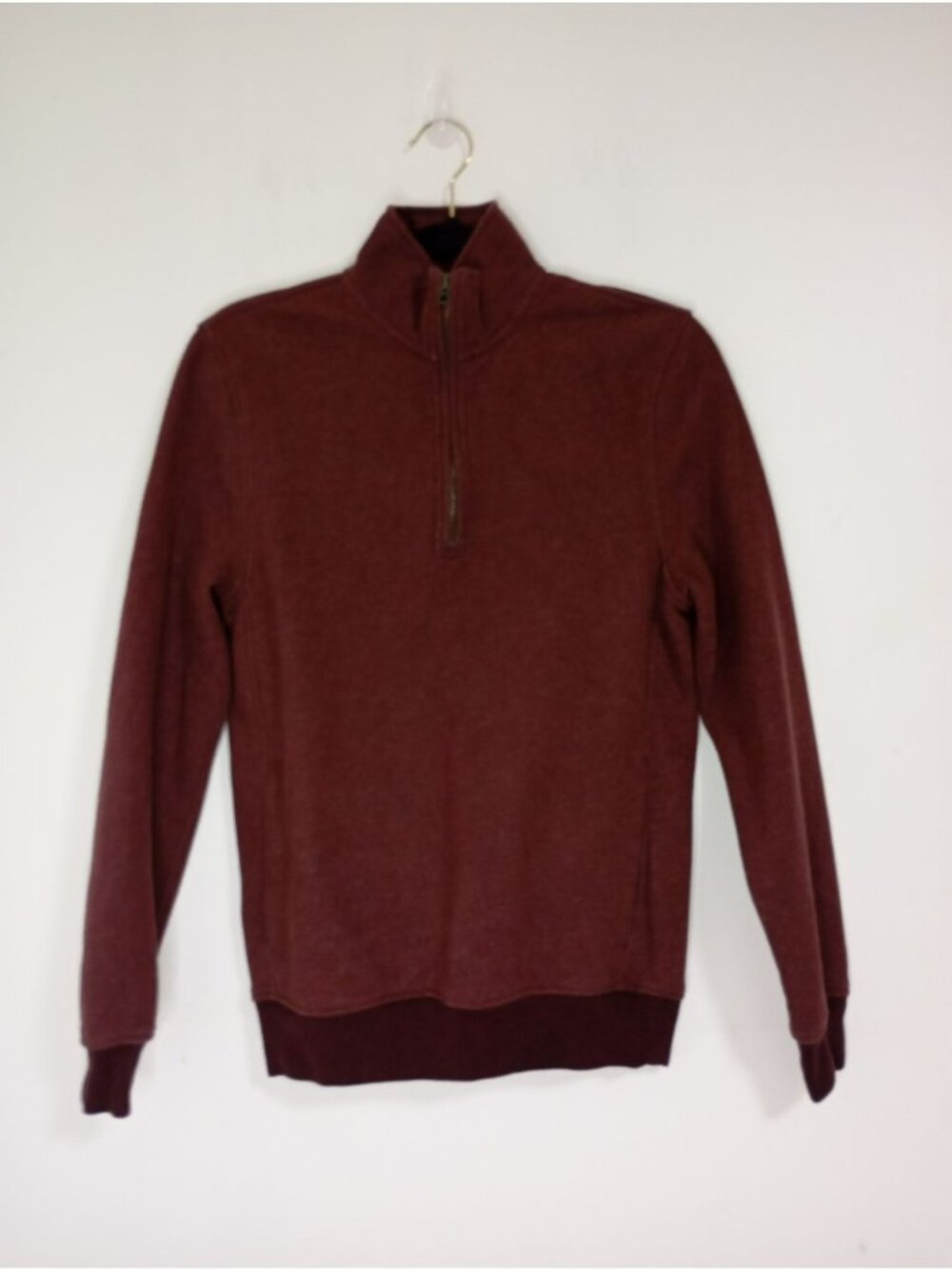 J. Crew Maroon Half-Zip Pullover Sweater XS Cotton Blend Mens